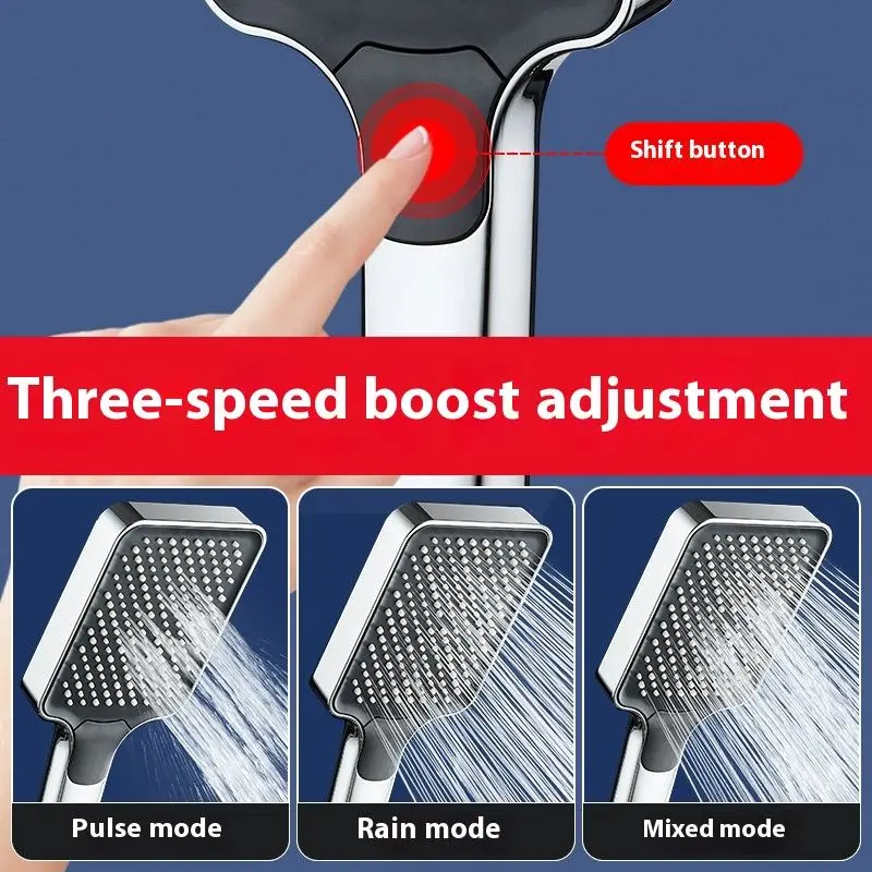 Chuveiro autolimpante premium com spray ajustável de alta pressão