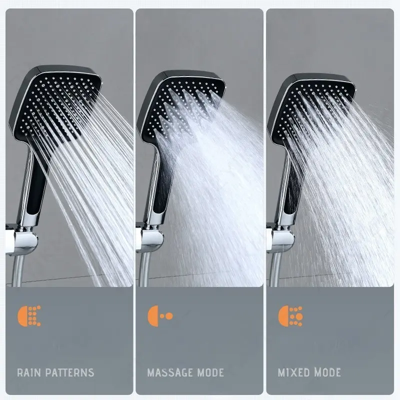 Cabeça de chuveiro portátil autolimpante com bicos de silicone antientupimento